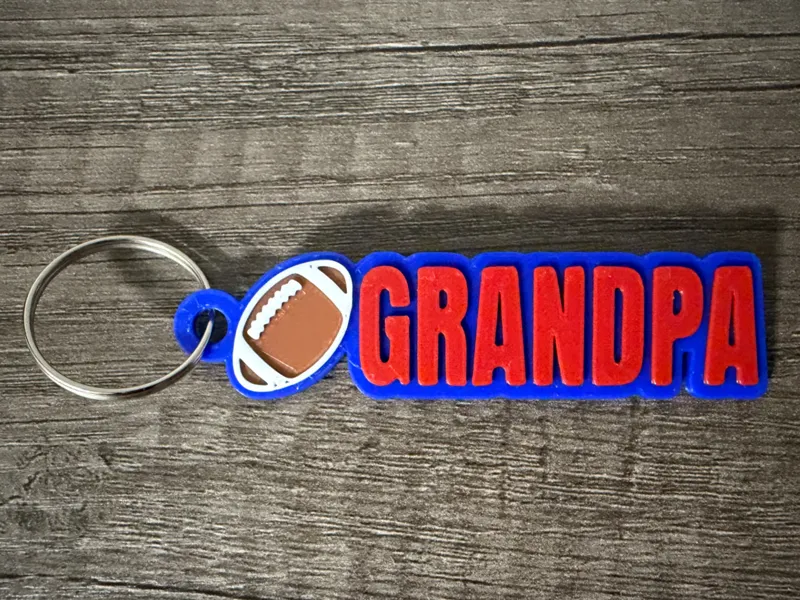 Football Grandpa Keychain