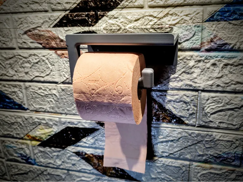Toilet Paper And Phone Holder Stand