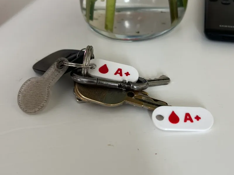 Blood type pendant