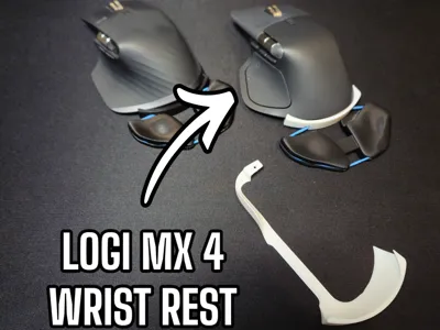 Carpio Wrist Rest for Logi MX4 Mouse
