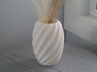 Slim Circular Spiral Vase