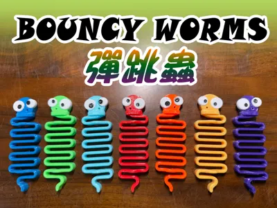 BOUNCY WORM 彈跳蟲 (No glue or AMS needed)