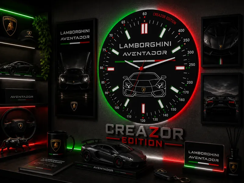 Horloge Murale Modulaire – Lamborghini Aventador