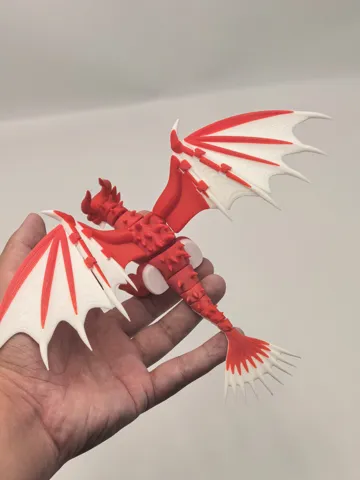 Modelo para impresión 3D: 驯龙高手系列,一条新的龙,无需支撑,MINI可打 — vista de referencia 4