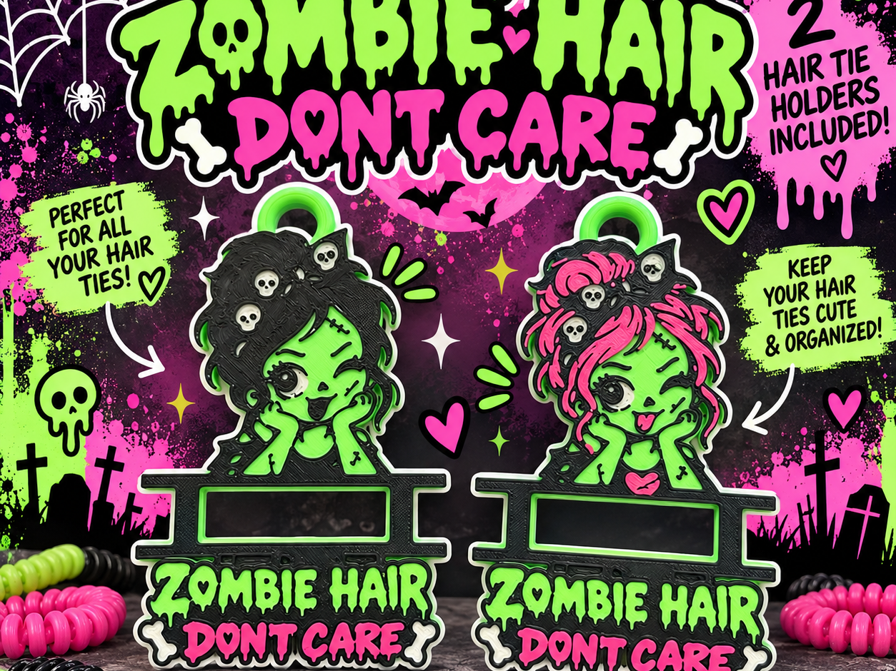 Zombie Hair Don't Care haor tie holder 3D model