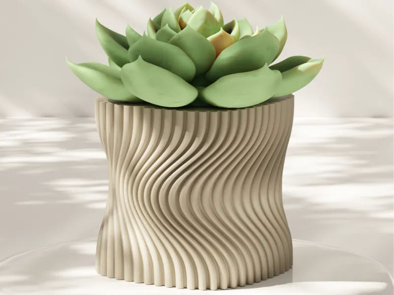 Modern Twisted Succulent Planter