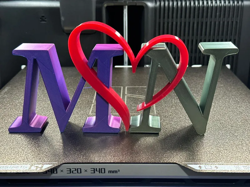 Herz M und N Love
