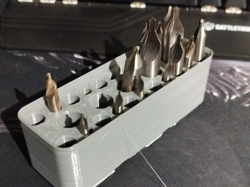 Gridfinity centerdrill and countersunk storage