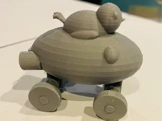 Chicken Riding a Egg Car