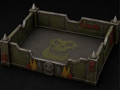 Ork dice tray - 40k Armageddon Warhammerr style
