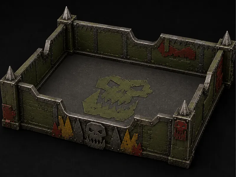 Ork dice tray - 40k Armageddon Warhammerr style
