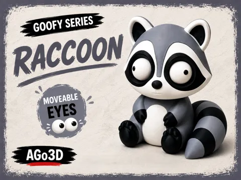 Accesorio para impresora 3D: Goofy series – RACCOON Movable Eyes NO AMS — referencia de MakerWorld