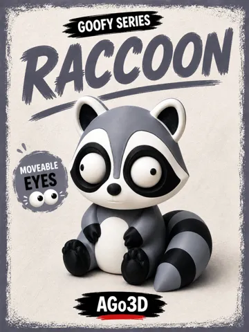 Accesorio para impresora 3D: Goofy series – RACCOON Movable Eyes NO AMS — vista de referencia 2