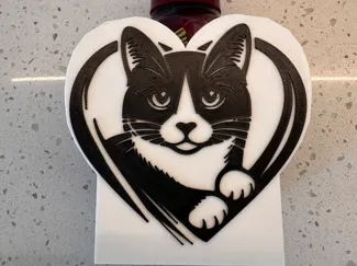 Tuxedo Cat foaming Bath and Body Works soap holder