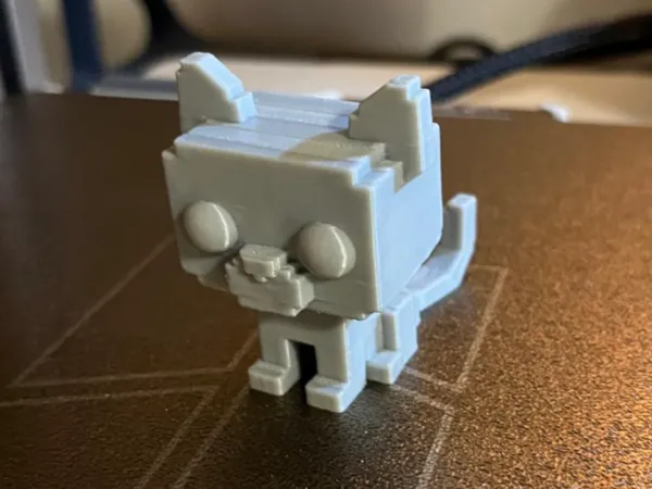Figurine chat mignon façon Minecraft