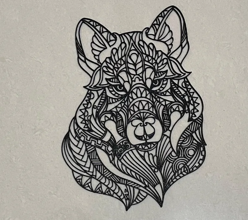Wall Art - Wolf Mandala