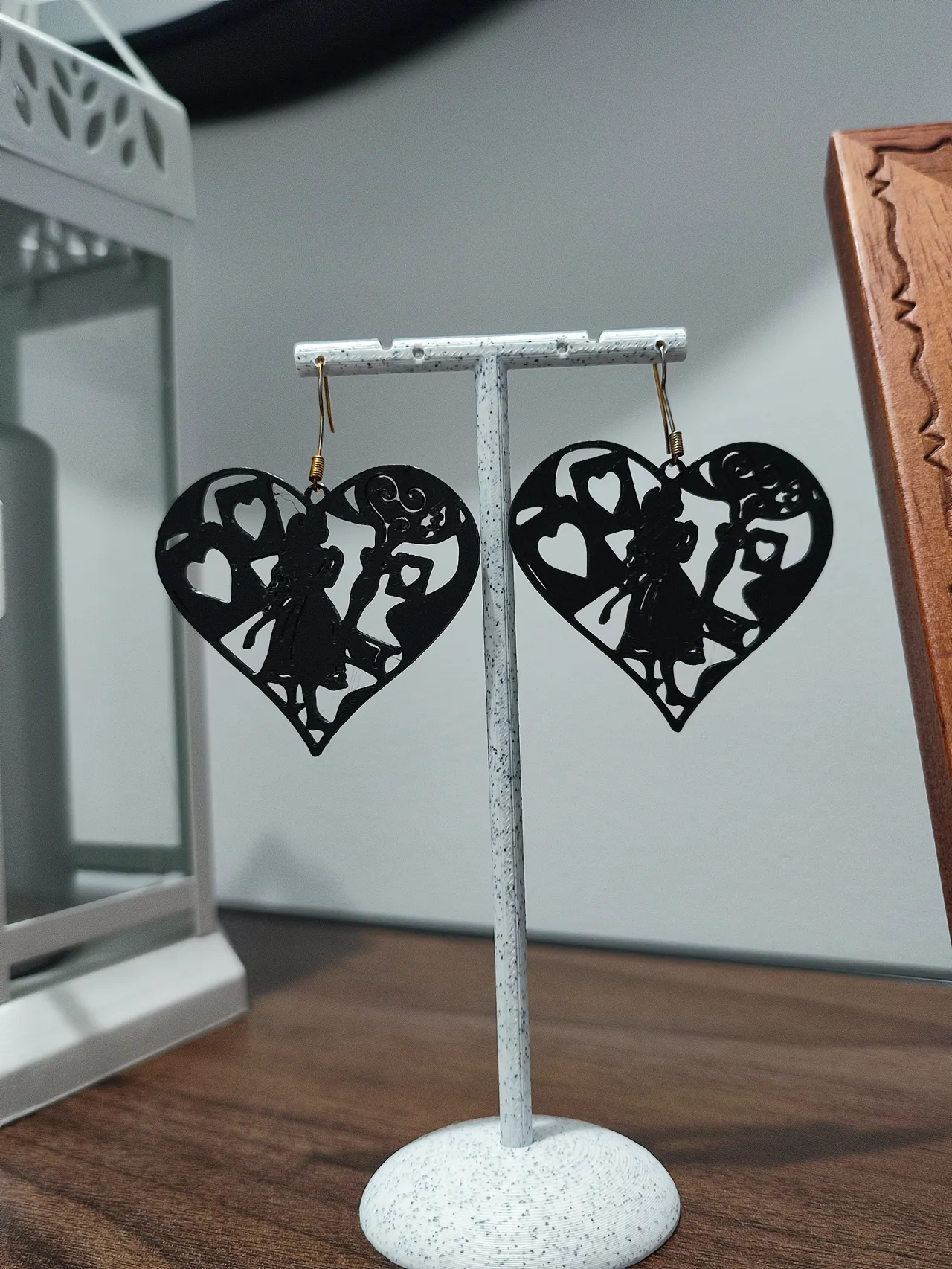 Aretes El Jardín de Corazones (Wonderland) view 2