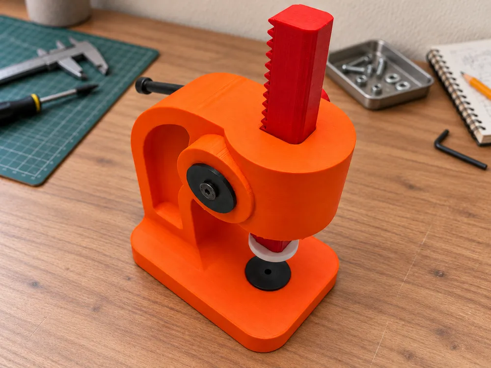 Studio Rack Diy Mini Mechanical Press β Mini Rack & Pinion Press - Free 3D Print Model ...
