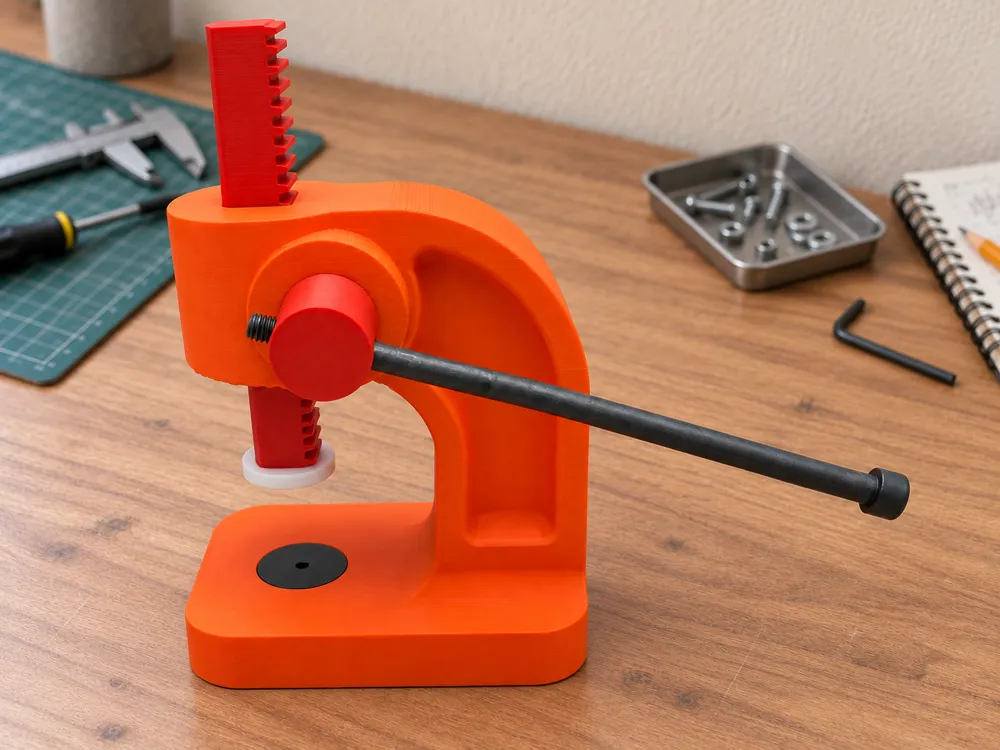 Studio Rack Diy Mini Mechanical Press β Mini Rack & Pinion Press - Free 3D Print Model ...