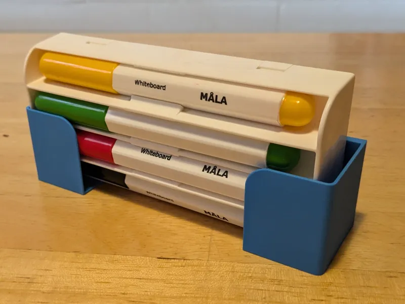 Magnetic holder for IKEA MALA whiteboard eraser