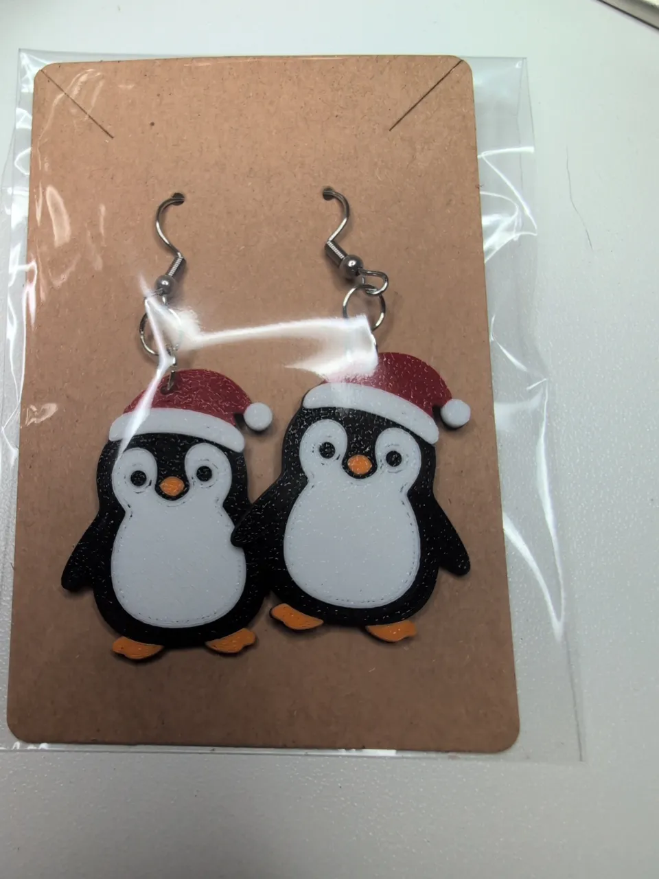 Christmas Penguin Earrings view 2