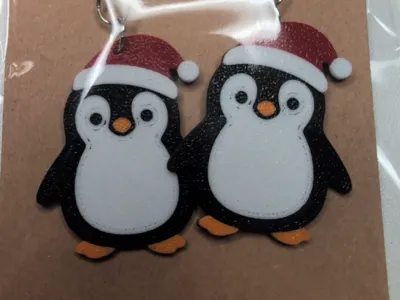 Christmas Penguin Earrings