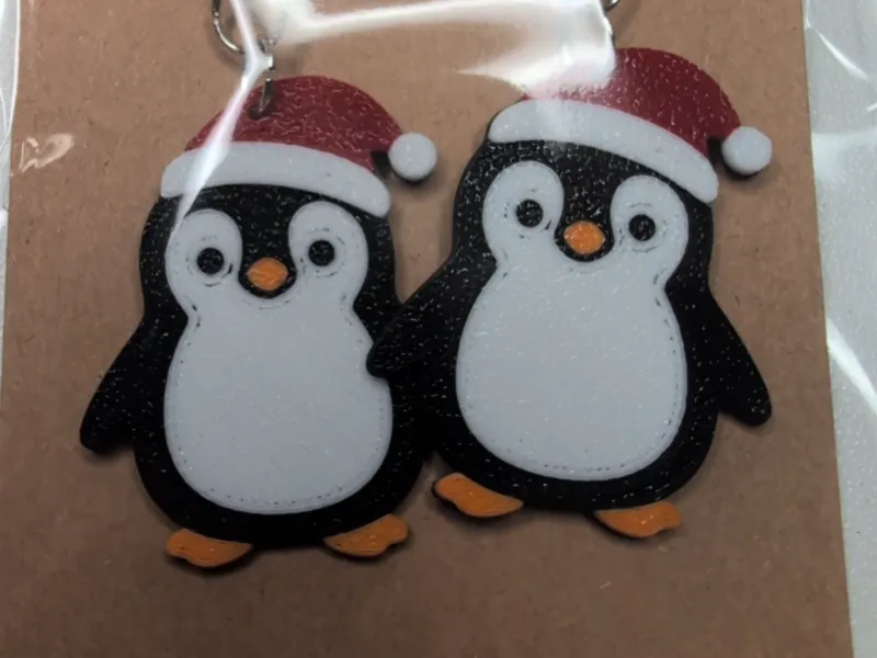 Christmas Penguin Earrings