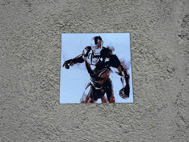 Iron Man Ink Splash: 3-Color Cinematic Art & Frame