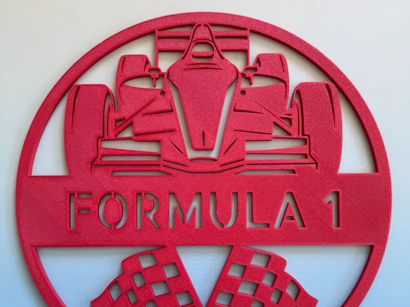 Cadre Formula 1 avec drapeau d'arrivée