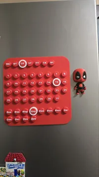 Refrigerator calendar with magnets, 8x2 mm, Russian