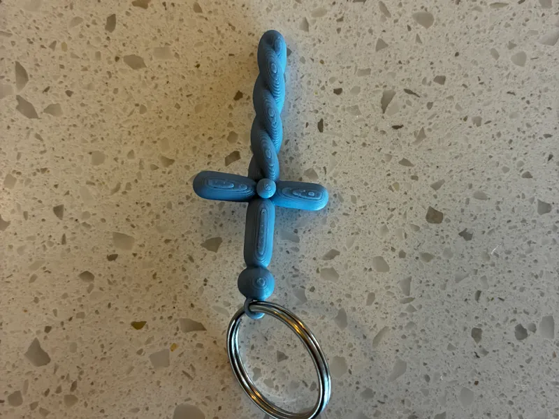 balloon sword keychain