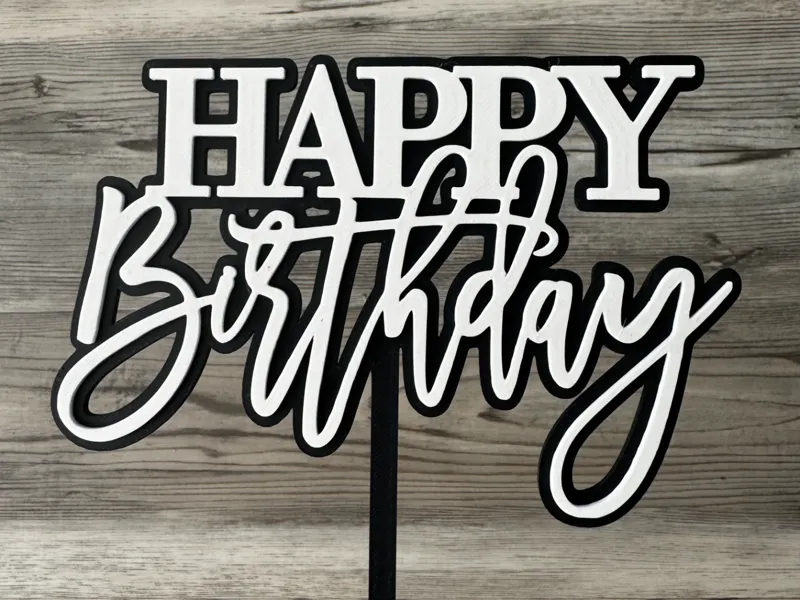 Happy Birthday cake topper