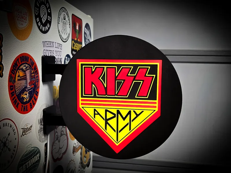KISS ARMY ~ 2-Sided Round Lightbox