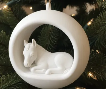 Letrero o emblema decorativo: Cute Horse Christmas Ornament — vista de referencia 3
