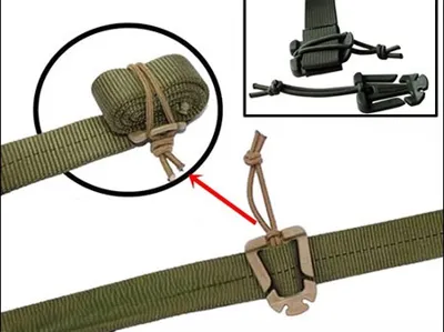 Gadget to adjust shoulder straps and cords