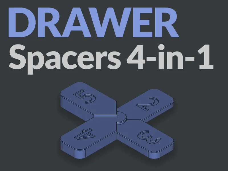 Drawer installation spacers 4-in-1
