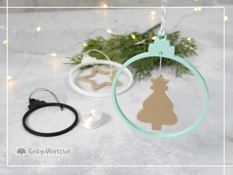 Weihnachtsbaumschmuck mit Anhänger (2 Größen)