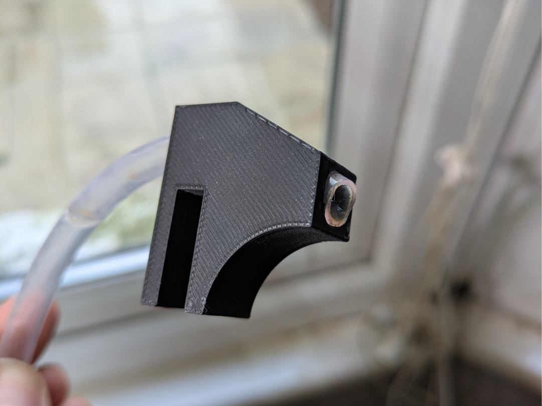 Parametric aquarium auto top off tubing bracket