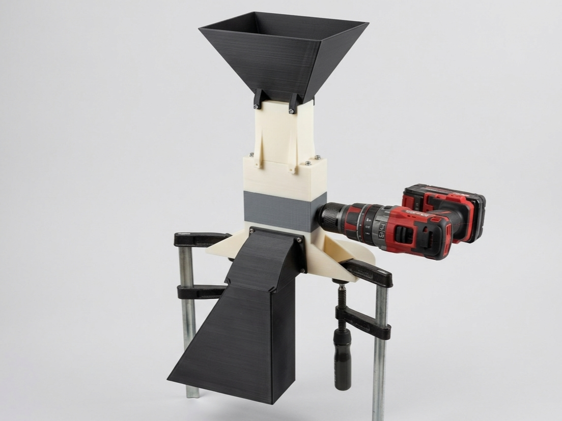 3D Print Waste Shredder (Drill-Powered)