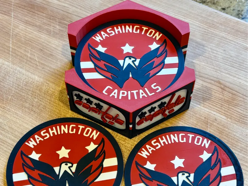 Washington Capitals Coaster Set & Stand