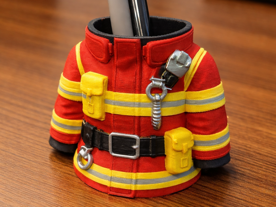 Firefighter Jacket Pen Holder