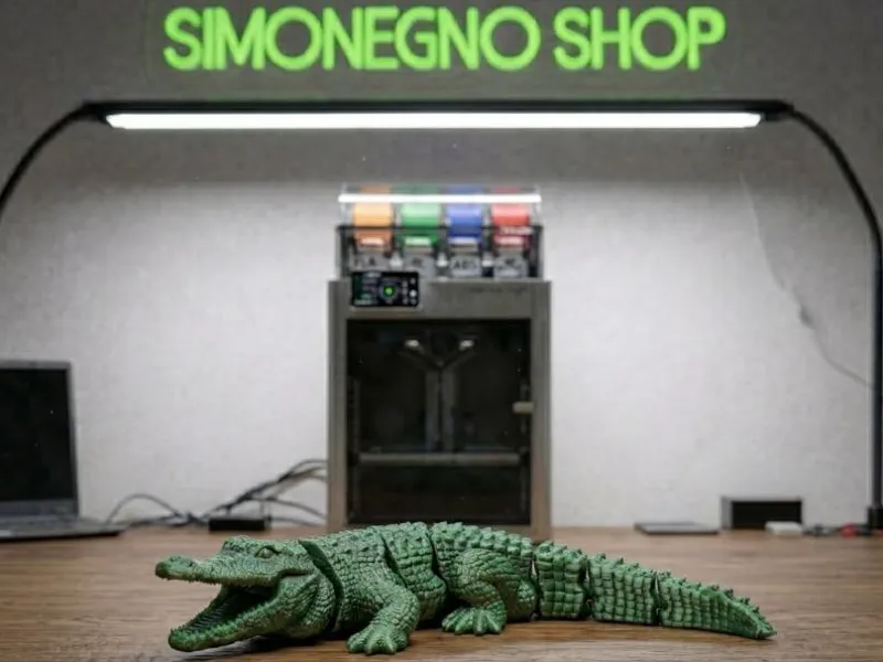 Crocodile Articulated - High Detail Print-in-Place