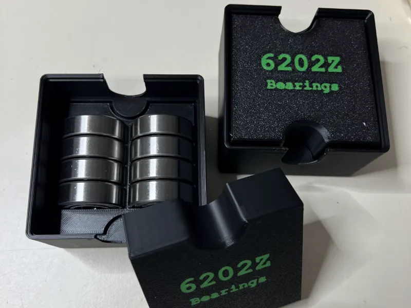 Gridfinity 6202 bearing cases with dust covers