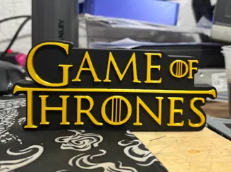 Placa com Logotipo Game Of Thrones - Decoração GOT
