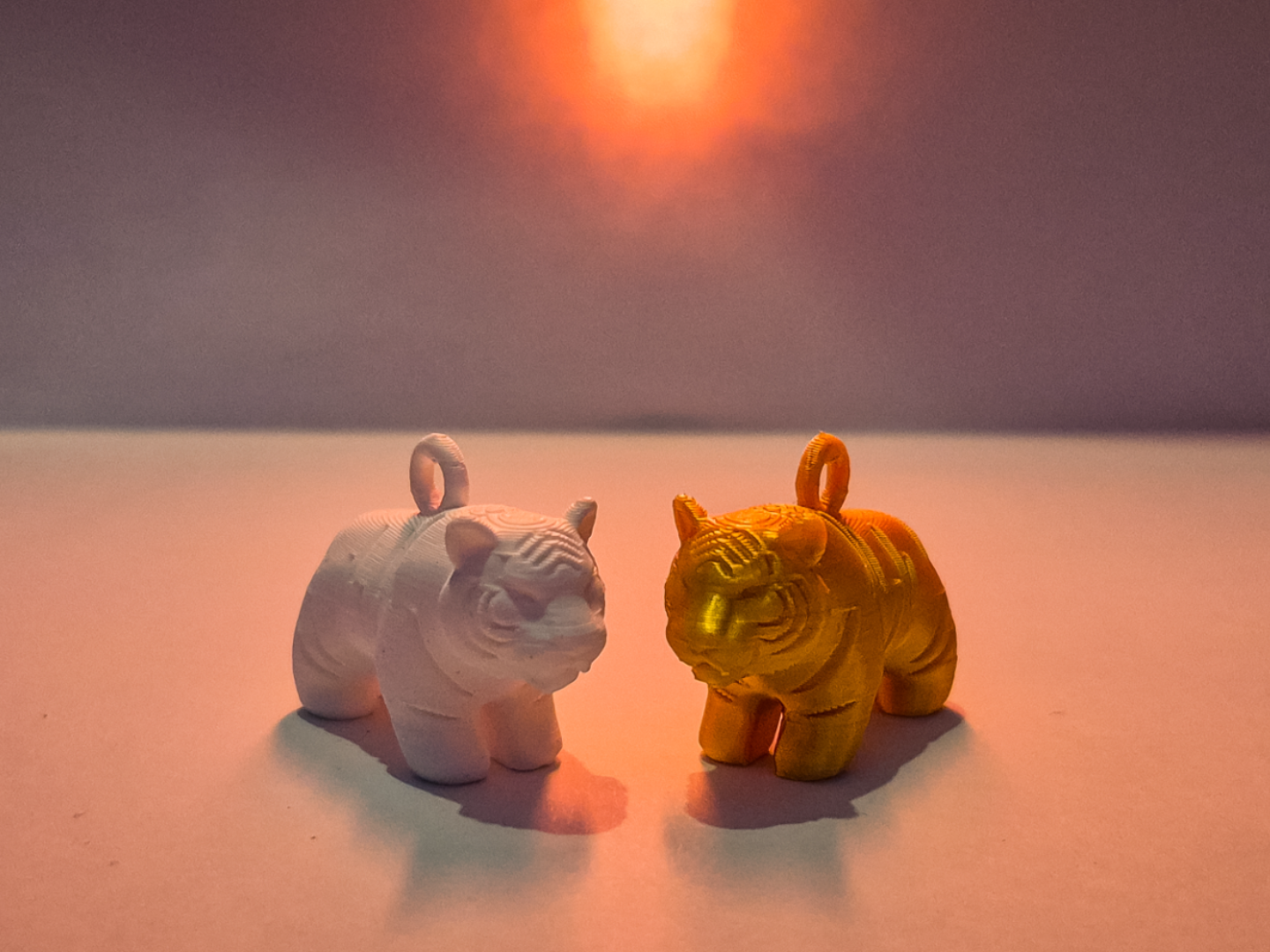 Stylized Mini Tiger Keychain