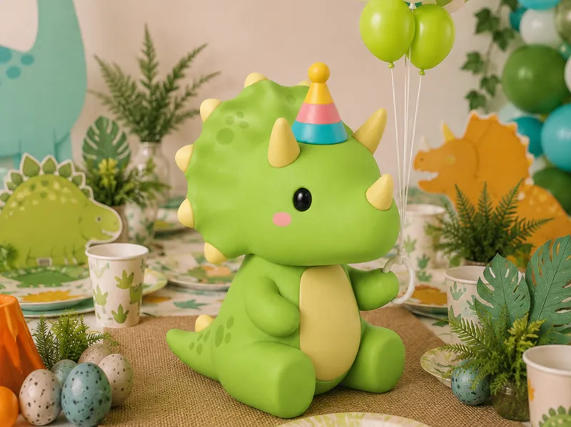 Dino Party Balloon Weight Simple Design