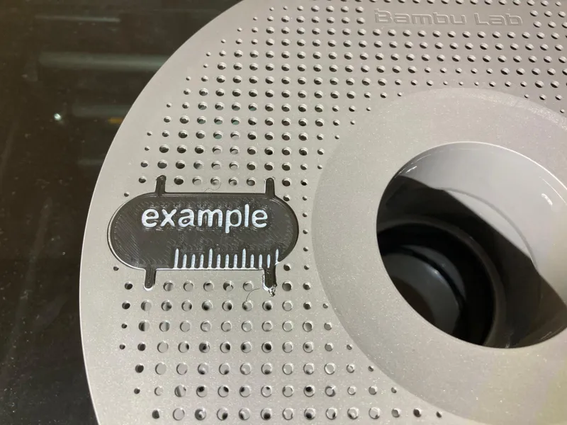 Filament Beschriftung