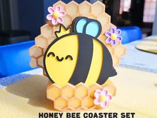 Honey Bee Coaster Set