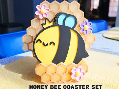 Honey Bee Coaster Set