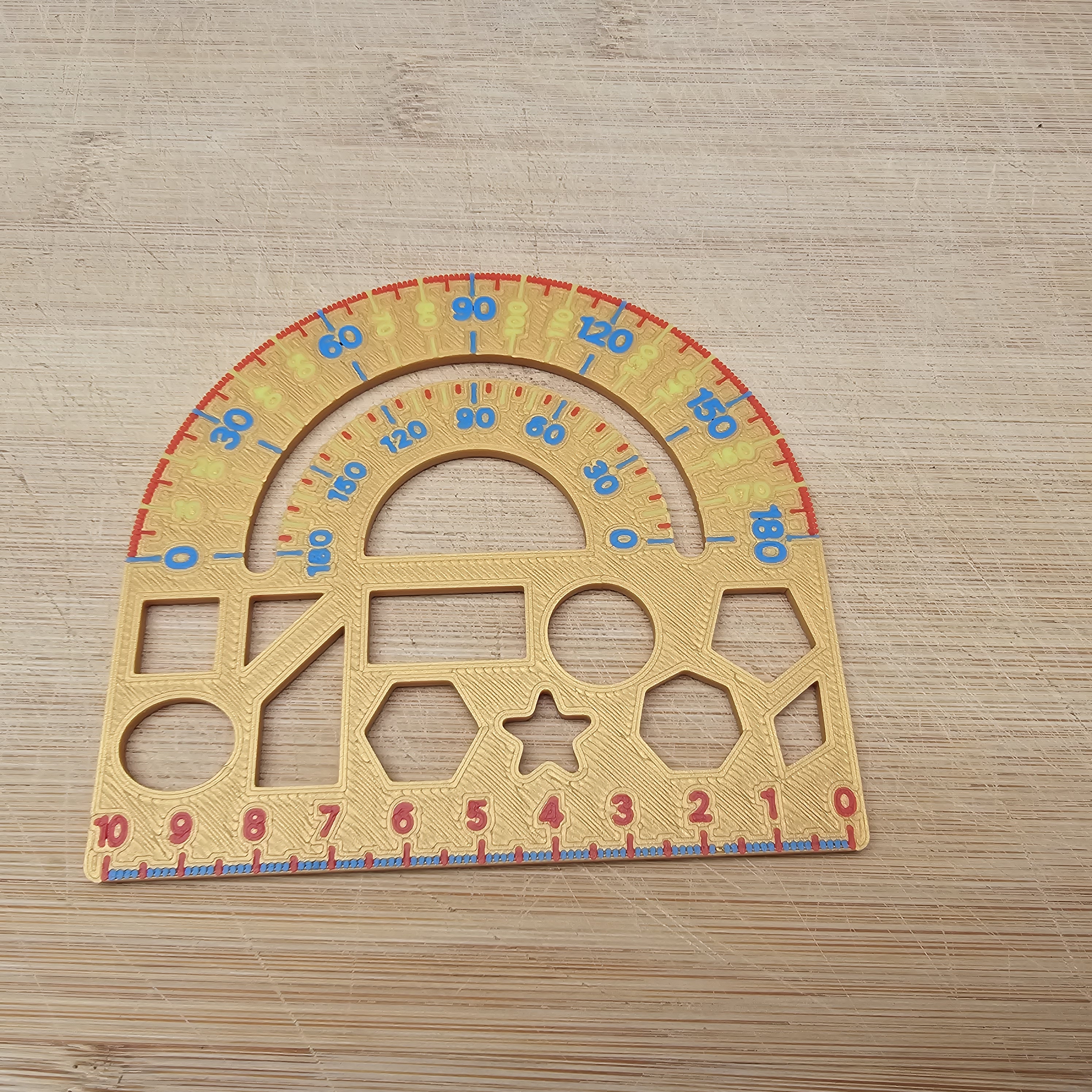 Miniatura 2 do modelo 3D Protractor Ruler